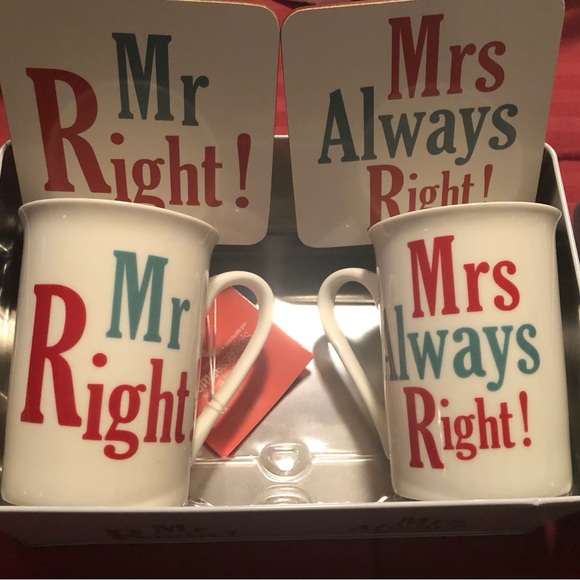 Mr. and Mrs. Right Mug Set - Picture 1 of 7